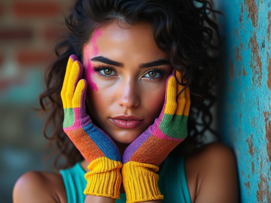 Eye catching gloves