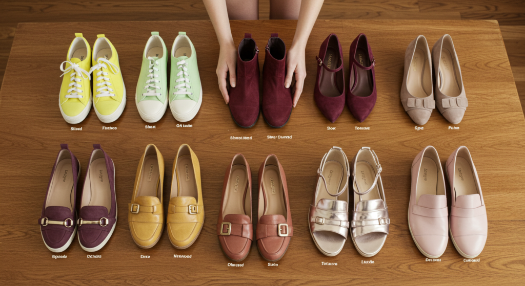 Color Pop Footwear Table