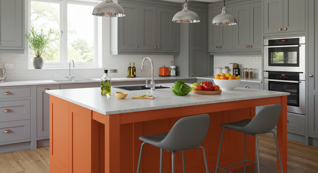Colorful Cabinets Bold Hues to Spice Up Your Kitchen Contrasting Island Colors