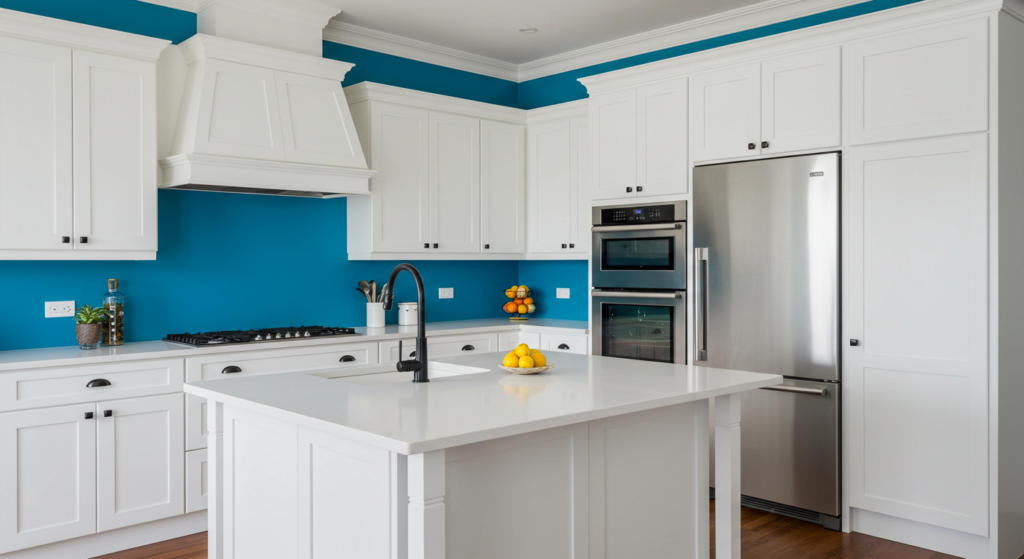 Colorful Cabinets Bold Hues to Spice Up Your Kitchen Crisp White Cabinet Contrasts