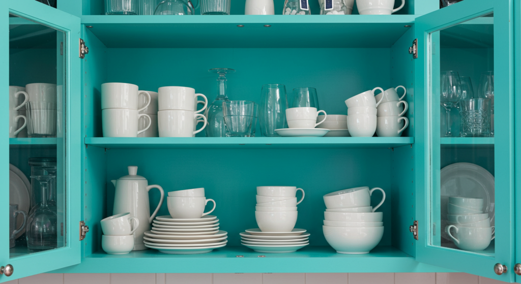 Colorful Cabinets Bold Hues to Spice Up Your Kitchen Painted Cabinet Interiors