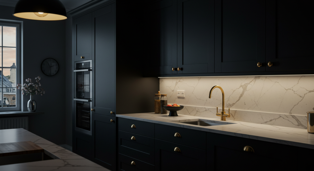 Colorful Cabinets Bold Hues to Spice Up Your Kitchen Sophisticated Black Cabinets
