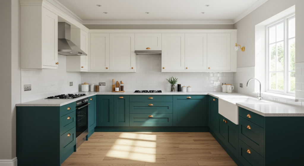 Colorful Cabinets Bold Hues to Spice Up Your Kitchen Two Tone Cabinet Schemes