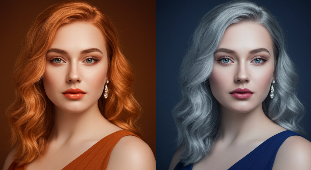 Makeup and Clothing Sync Coordinating Warm vs. Cool Undertones