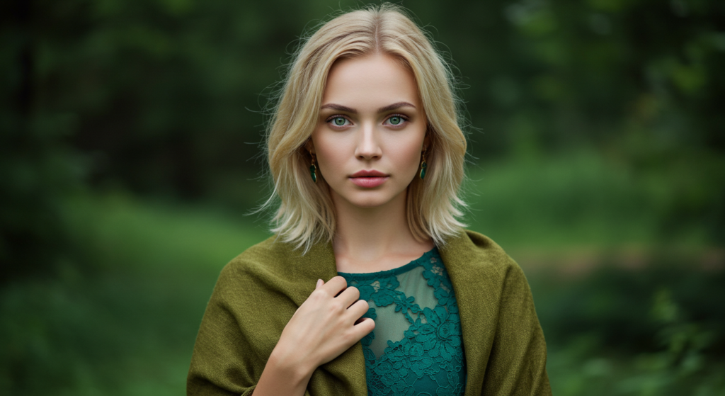 Traditional Russian Fashion Colors Green’s Quiet Majesty