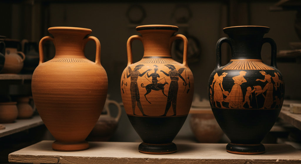 Golden Age of Athens Pottery and Color Use