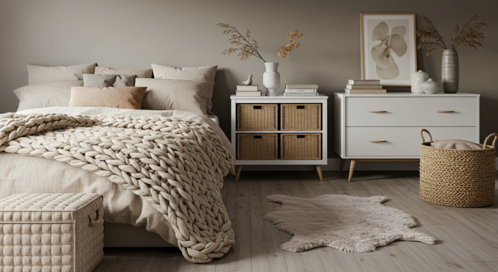 Calming Bedrooms Using Color Psychology for Restful Spaces Contrasting Textures and Accents