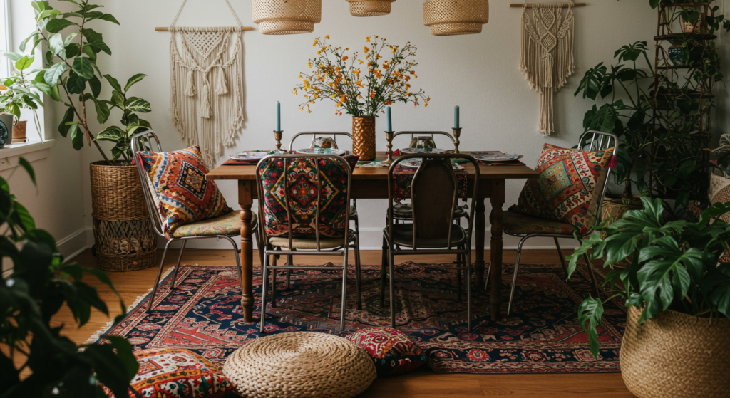 Choosing the Right Color for Your Dining Room Bohemian Flair