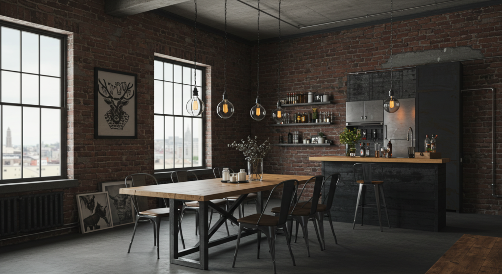 Choosing the Right Color for Your Dining Room Industrial Inspired Options