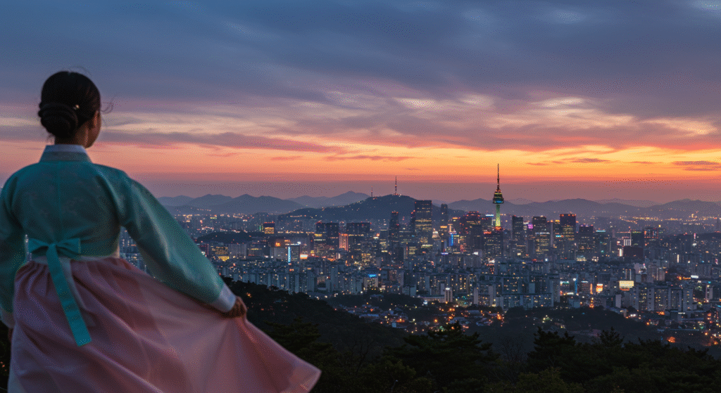South Korea’s Modern Palette Hanbok Pastels, Taeguk Red‑Blue, and K‑Culture Neon