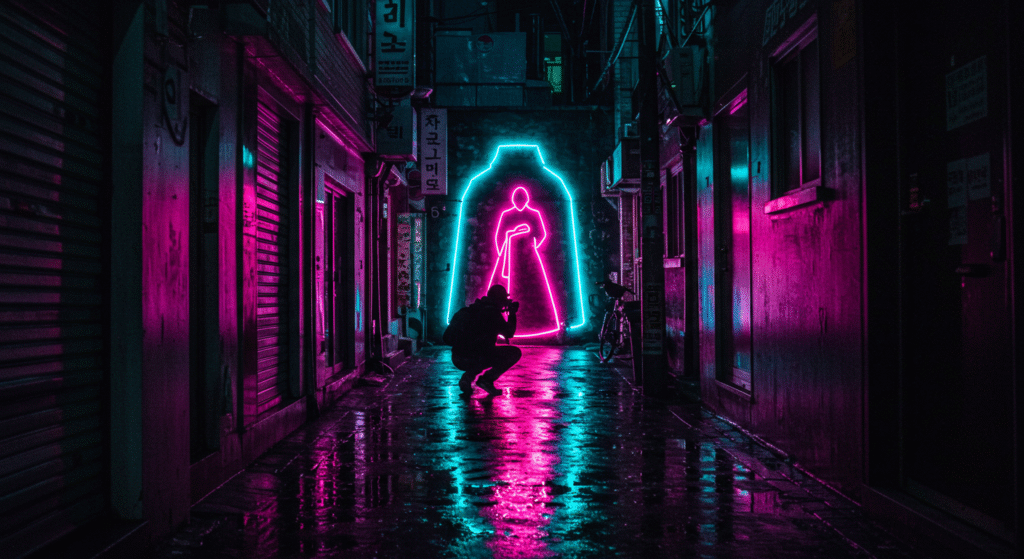 South Korea’s Modern Palette Neon Street Art in Seoul