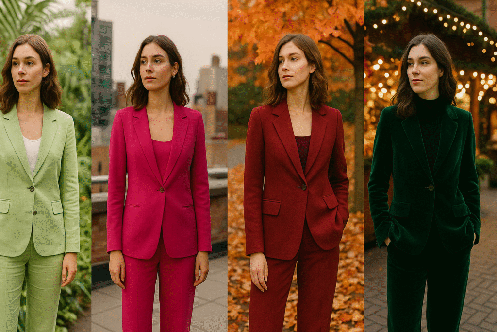 The Rise of Jewel Tone Suits for Women A Fashion Revolution Seasonal Shifts in Color Intensity