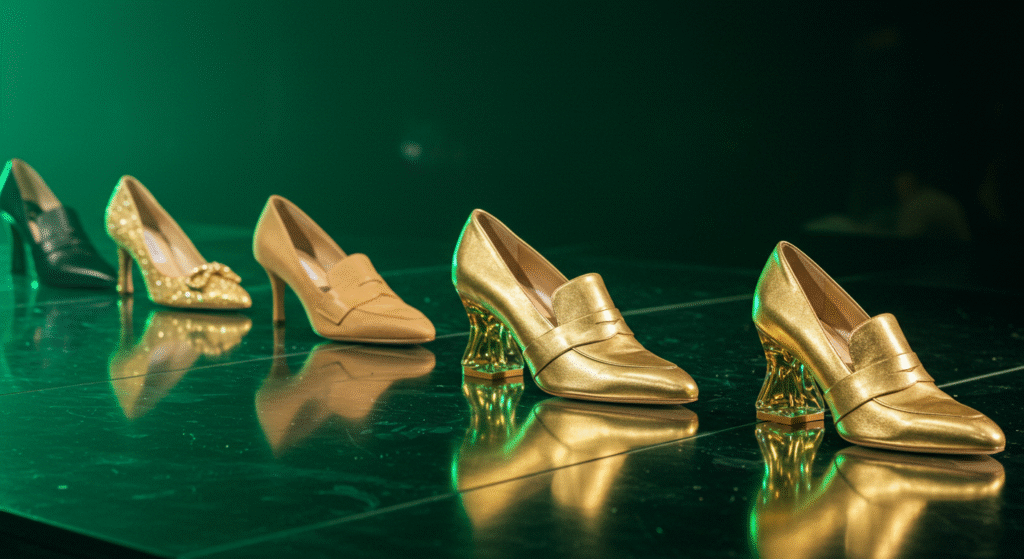 Mastering Green and Gold Style Footwear for Sunrise to Starlight