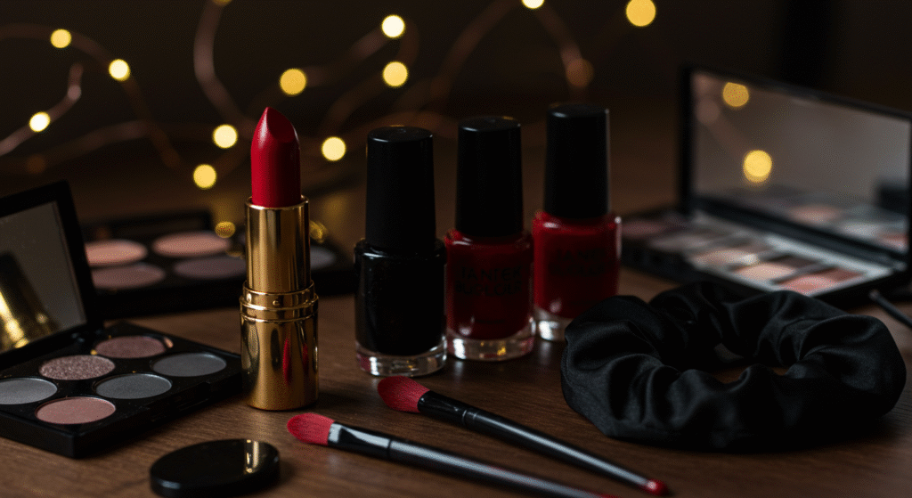 Power Pairing Mastering Red and Black in Women’s Fashion Hair, Makeup, and Nails