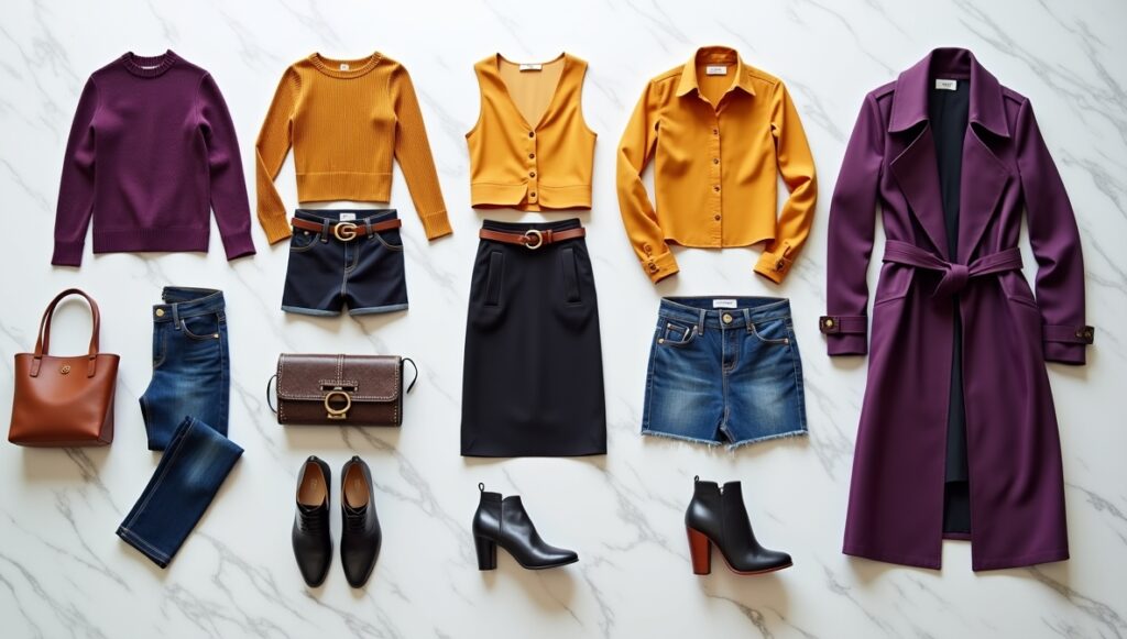 Regal Radiance How to Wear Purple and Gold Quick Outfit Formulas