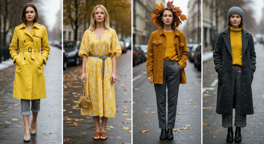 Sunshine Meets Slate How to Style Yellow and Grey for Effortless Chic Dressing Yellow Grey Year Round