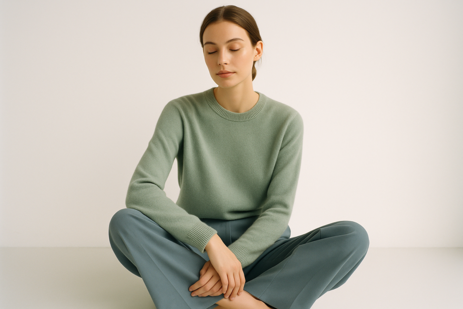 calm outfit sage green dusty blue