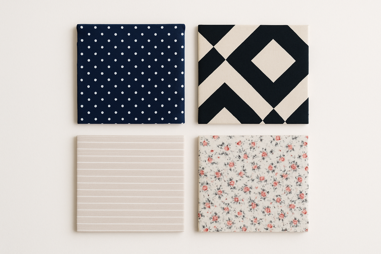 Different pattern scales comparison in fashion styling